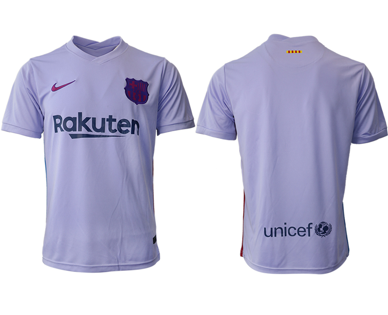 Cheap Men 2021-2022 Club Barcelona away aaa version purple blank Soccer Jersey